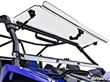 SuperATV Flip Windshield for 2019+ Yamaha YXZ | XR Optic Hard Coating | Made of 1/4” Clear Scratch Resistant Polycarbonate—250x Stronger Than Glass | USA Made