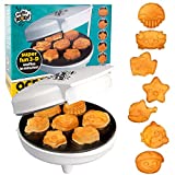 Sea Creature Mini Waffle Maker- Create 7 Different Ocean Animal Shapes in Minutes, Make Breakfast Fun and Cool for Kids & Adults w/ Novelty Aquatic Pancakes - Electric Non-Stick Waffler Iron, Fun Gift