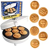 Outer Space Waffle Maker - Make 7 Galactic Waffles or Pancakes in Minutes with Electric Non Stick Waffler Iron - Fun Science Gift Featuring a Planet, Astronaut, Moon, Star & More
