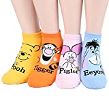 Kiss socks Socksense Animation Character Disney Series Women's Original Socks (Honey_4pairs)