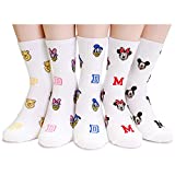 EVEI Animation Character Cartoon Series Collection Women's Original Socks (D11_5 pairs)