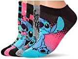 Disney womens Lilo & Stitch 5 Pack No Show Casual Sock, Assorted Pink Multi, Fits Sock Size 9-11 Fits Shoe Size 4-10.5 US