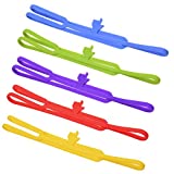 Silicone Finger Point Bookmarks Book Marker for School Supplies Stationery Assorted Colors Pack-5 by Rienar