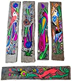 Amate Bookmarks by Jacq & Jürgen 5 Pack Hand Painted Mexican Unique Art