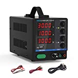 DC Power Supply, Dr.meter 30V/10A Multifunctional and Switching DC Regulated Power Supply with 4-Digits LED Display and 5V/2A USB Interface, Alligator Leads US Power Cord for Laboratory, 3 Terminals