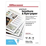 Office Depot Professional Brochure and Flyer Paper, Matte, 8 1/2in. x 11in, 45 Lb, Pack of 150 Sheets, 124210
