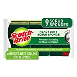 Scotch-Brite Heavy Duty Scrub Sponges, For Washing Dishes and Kitchen Use, 9 Scrub Sponges