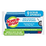 Scotch-Brite Non-Scratch Scrub Sponges, For Washing Dishes and Kitchen Use, 9 Scrub Sponges