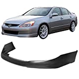 FREEMOTOR802 Compatible With 2003-2005 HONDA ACCORD Front Bumper Lip, HFP Style Black PU Spoiler Guard Splitter Valance Chin