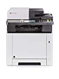 Kyocera ECOSYS M5526cdw, 27ppm Copy/Scan/Print/Fax Color Laser MFP. Standard 1200dpi, Dual Scan Document Processor, Duplex, 4.3" TSI, Wireless & Wi-Fi, Gigabit Ethernet Interface, 512MB Memory