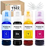 Seogol T522 Refill Ink Bottles Kits Compatible with Epson EcoTank ET-2720 Printer, EcoTank ET-4700, Black, Cyan, Magenta, Yellow 4 Colors, high Definition