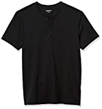 Amazon Brand - Goodthreads Men's Cotton Short-Sleeve Henley, Black, X-Small