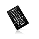 Father's Day Gift from Daughter Metal Wallet Insert Card Gift for Dad Papa Birthday Gift for Dad Men Engraved Wallet Insert Card Valentine's Day Wedding Gift for Father Deployment Gifts Fathers Day Gift
