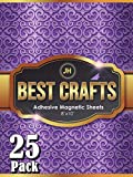 JH Best Crafts Adhesive Magnetic Sheets | Flexible Magnet with Adhesive Backing | 8 x 10 Inch Magnets for Crafts and Pictures | Cut to Any Size | Pack of 25