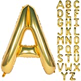 Letter Balloons 40 Inch Giant Jumbo Helium Foil Mylar for Party Decorations Gold A