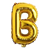 40 inch Letter Balloons Gold Alphabet Number Balloons Foil Mylar Party Wedding Bachelorette Birthday Bridal Shower Graduation Anniversary Celebration Decoration can Fly with Helium (40 INCH Gold B)