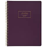 Mead Cambridge Meeting Spiral Notebook, Legal Ruled, Soft Cover Business Journal, 9-1/2" x 7-1/4", Wirebound Memo Notepads, Cute Stationery Supplies for Home Office, 80 Sheets, Purple (49556)