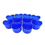 Studyset 10 pcs/Set Cage Cup Hanging Water Feed Cups Waterer and Feeder Set for Poultry Gamefowl Rabbit Chicken Pigeons 10pcs