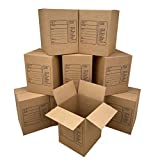 uBoxes Corrugated Moving Boxes with Handles, 10 Premium Large, 18" x 18" x 24"