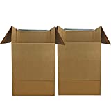 UBOXES Wardrobe Moving Boxes, 20 x 20 x 34 inch, 3 Pack, Tall Boxes, with Bars