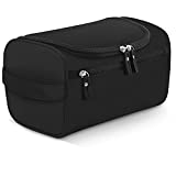 Zeamoco Travel Toiletry Bag Portable Dopp Kit for Men Women Bathroom Shower Gym Shaving (Waterproof Oxford, Black)