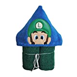 Super Plumber Brothers and Friends Hooded Bath Towel for Baby Child and Teens (Luigi)
