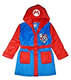 Super Mario Boys Costume Plush Robe, Mario , 10/12