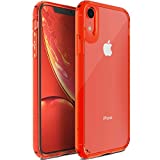 TEAM LUXURY iPhone XR Case, [UNIQ Series] Shockproof, Rugged Anti-Drop Hybrid Protective Phone Cases Cover Compatible with Apple iPhone XR 6.1” for Women & Men (Clear Coral)