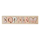 Personalized Name Puzzle Montessori Toys Nursery Decor Customized Puzzle Educational Toy Christmas Gift For a 1 Year Old Gifts Kids Name Sign for Nursery