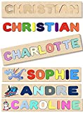Build a Name Puzzle - Learn-Play & Decor for Kids Room - Includes Engraving Message Handmade Wooden Personalized Name Puzzle for Kids Educational Learning Toy - Made in U.S.A