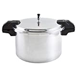 IMUSA USA A417-80807 16Qt Jumbo Stovetop Pressure Cooker with Regulator and Side Handles, Silver