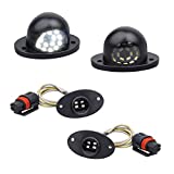 NDRUSH LED License Plate Light Tag Lamp with Socket Wiring Harness Plugs Compatible with Dodge Ram 1500 2500 3500 1994-2001 Pickup, 6500K White