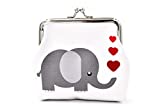 Pu Leather Coin Purse Cute Animal Elephant Wallet Bag Change Pouch Gifts for Women Kids Girls Key Holder