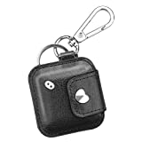 Fintie Case for Tile Mate (2022/2020/2018/2016)/ Tile Pro (2020/2018)/ Tile Sport/Tile Style/Cube Pro Key Finder, Vegan Leather Protective Cover with Keychain, Black