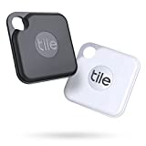 Tile Pro (2020) 2-pack - High Performance Bluetooth Tracker, Keys Finder and Item Locator for Keys, Bags, and More; 400 ft Range, Water Resistance and 1 Year Replaceable Battery