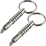 2 Pack Quick Release Pin w/Drop Cam & Spring, Diameter 5/16"(8mm), Usable Length 1.57"(40mm), Overall Length 2"(51mm), Full 316 Stainless Steel, Bimini Top Pin, Marine Hardware