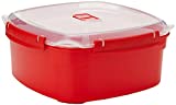 Sistema Microwave Collection Steamer, Large, 13.6 Cup, Red, BPA Free Cook and Serve Container, Red