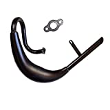 Niome Fat Belly Pipe Exhaust Muffler Black Fit For 50cc 80cc 2 Stroke Bike Gas Engine Motor Parts