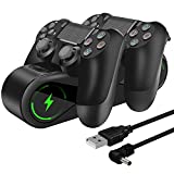 PS4 Controller Charger, atolla Playstation 4 Charging Station with LED Indicators and USB Charging Cable for DualShock 4, PS4 Controller Charger for PS4 / PS4 Slim / PS4 Pro Controller