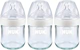 NUK Simply Natural Glass Baby Bottles, 4 oz, 3 Pack