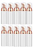 10 Pcs Rose Gold Foaming Pump Bottles Plastic Mini Foam Sispensing Refill Bottle Soap Dispenser for Cleaning, Travel, Cosmetics Packaging 60ml