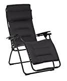 Lafuma Futura Air Comfort Zero Gravity Recliner (Acier Black) Padded Folding Outdoor Reclining Chair