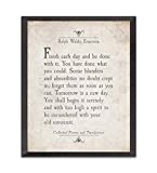 Finish Each Day, Ralph Waldo Emerson Quote Art Print, Unframed, Literary Inspirational Motivational Sign, Birthday Housewarming Christmas Gift, 8x10 Inches