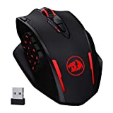 Redragon M913 Impact Elite Wireless Gaming Mouse, 16000 DPI Wired/Wireless RGB Gamer Mouse with 16 Programmable Buttons, 45 Hr Battery and Pro Optical Sensor, 12 Side Buttons MMO Mouse