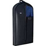 SAY HO UM Luxury Storage Garment Bag for Men Suit, Long Women Dress, Tuxedo, Uniform | 47 Inch + 5 Inch Side Gusset | Hanging, Breathable, Foldable Clothes Cover and Protector