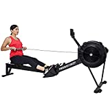 Rower Machine for Home & Gym - Foldable Rowing Machine for Home Use with 10 Levels of Air Resistance, LCD Display & Bluetooth Connectivity - Get an Effective Full Body Workout with Our Row Machine