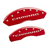 MGP Caliper Covers 14240SCA5RD Red Brake Covers for 2016-2020 Camaro LT LS RS Engraved with Camaro (Front and Rear Covers), camaro (gen 5)