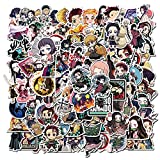 100pcs Demon Slayer Stickers Decals, Waterproof Japanese Anime Stickers Pack for Adults Teens Kids, Cute Cartoon Stickers for Water Bottle Laptop Skateboard Guitar