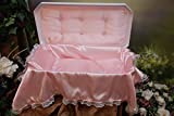 Newnak's Pet Caskets-Pet Casket White/Pink 3 Sizes -Pet Loss Burial Memorial - USA's #1 Choice for Dogs, Cats, Animals (Deluxe) (Small)