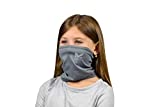 MISSION Cooling Youth Neck Gaiter 6+ Ways To Wear, Face Mask, UPF 50, Cools when Wet- Charcoal
